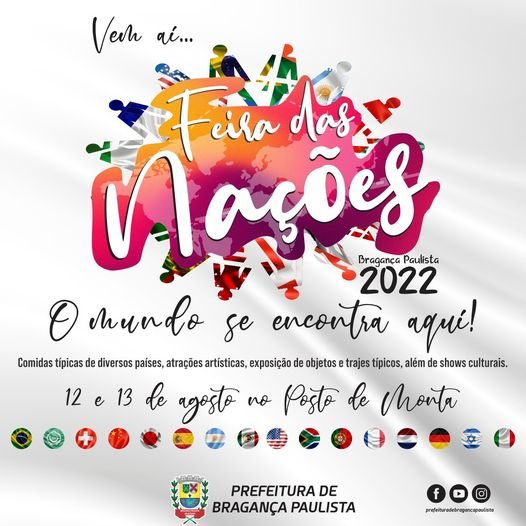 Feira das Nações acontece no próximo final de semana em Bragança Paulista