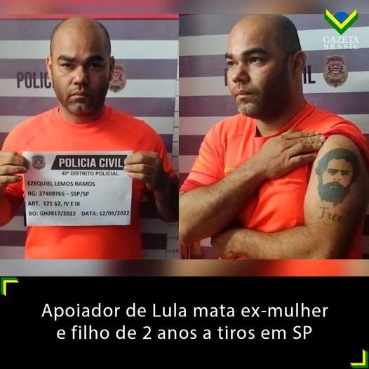 APOIADOR DO LULA MATA A TIROS SUA EX ESPOSA E SEU FILHO DE 2  ANOS. O FILHO SE CHAMAVA LUIS INÁCIO .