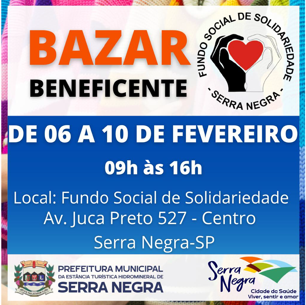 Bazar Beneficente do Fundo Social será de 6 a 10 de fevereiro