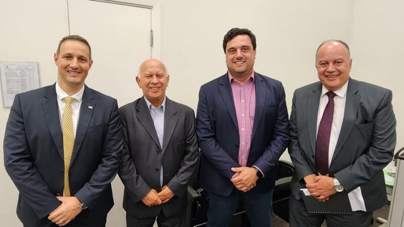 Prefeito Fábio Polidoro e Secretário de Segurança Dr. Licurgo Nunes Costa estiveram reunidos com o Secretário Estadual de Segurança Pública