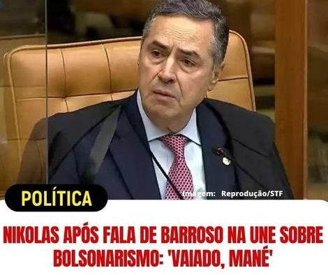 Nikolas após fala de Barroso na UNE sobre bolsonarismo: ‘Vaiado, mané