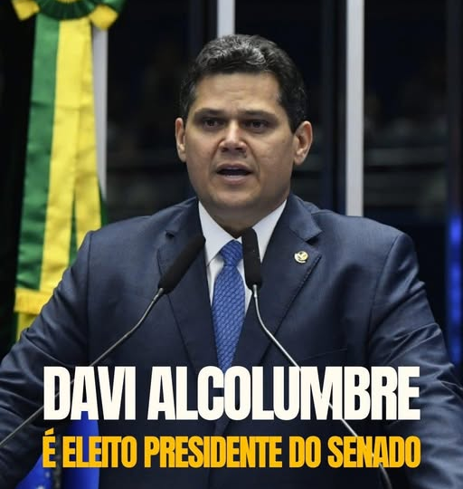 Davi Alcolumbre (União-AP) foi eleito neste sábado (1º) como o novo presidente do Senado.