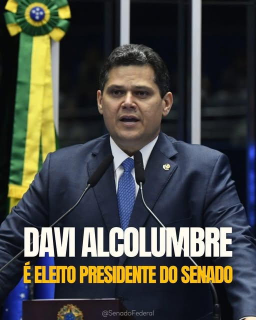 Davi Alcolumbre (União-AP) foi eleito neste sábado (1º) como o novo presidente do Senado.