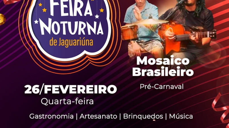 FEIRA NOTURNA ACONTECE HOJE NO BOULEVARD DO CENTRO CULTURAL