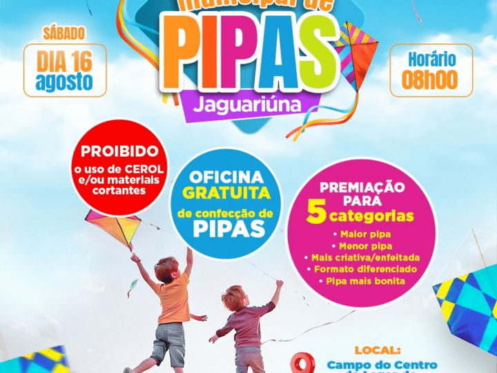 FESTIVAL MUNICIPAL DE PIPAS ACONTECE AMANHÃ