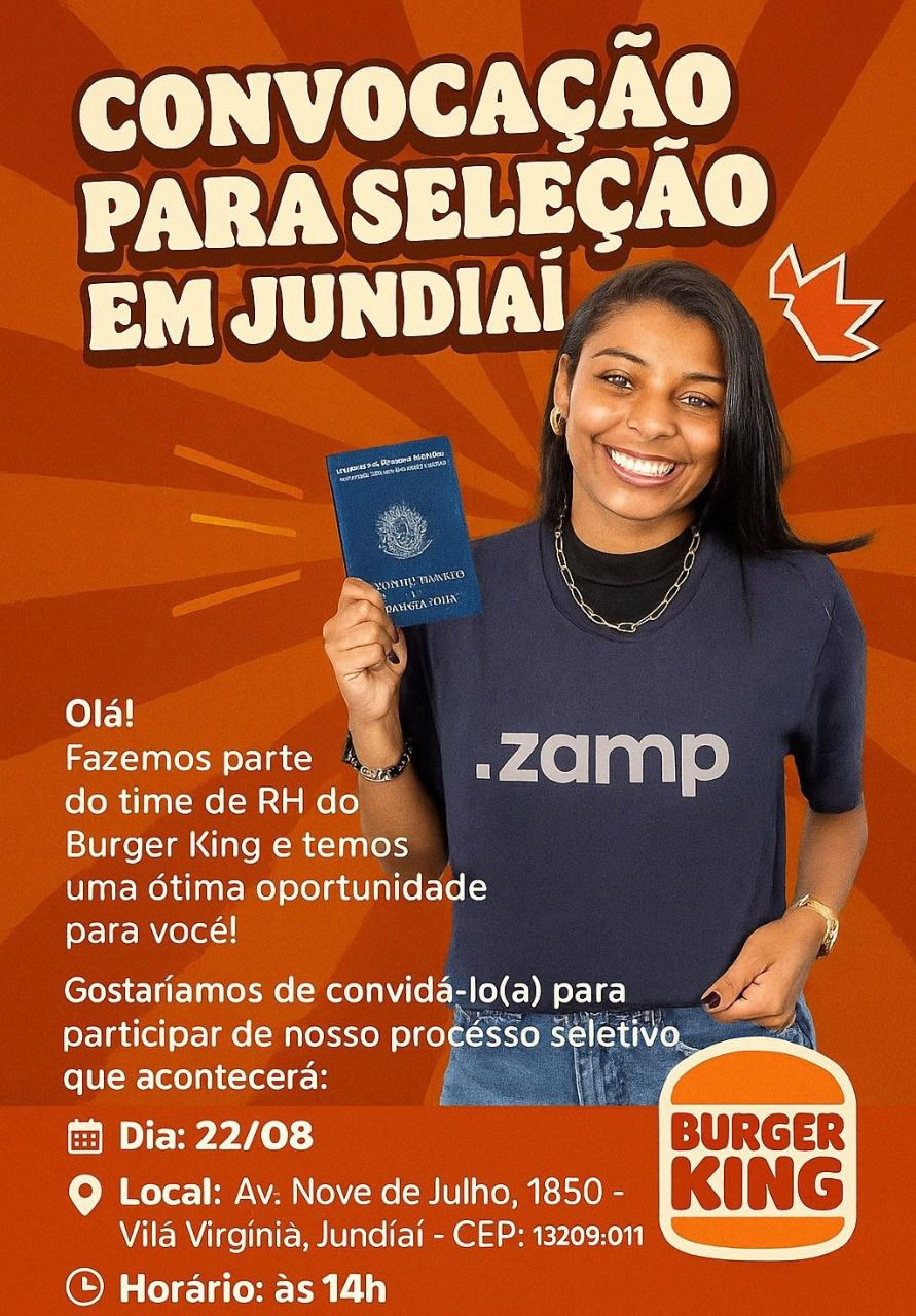 ATENÇÃO JUNDIAÍ , SÃO 80  VAGAS