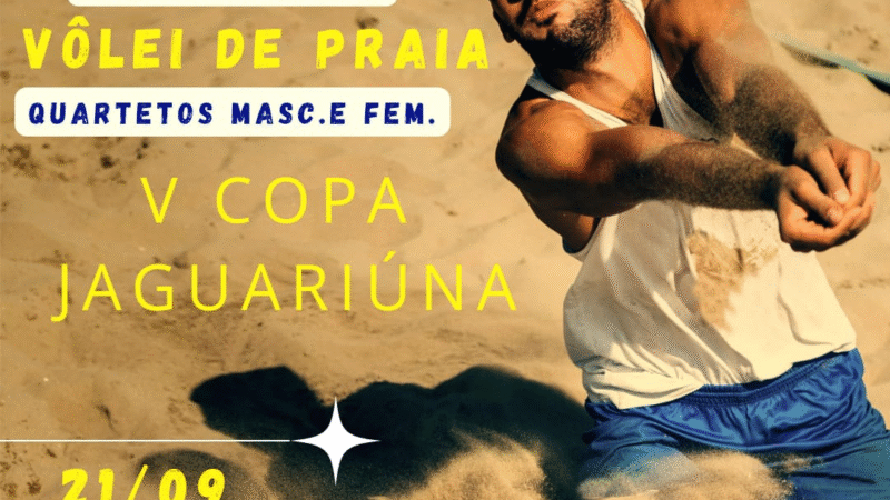 FINAIS PARA QUARTETOS DA COPA JAGUARIÚNA DE VÔLEI DE PRAIA ACONTECEM DOMINGO NO AZULÃO