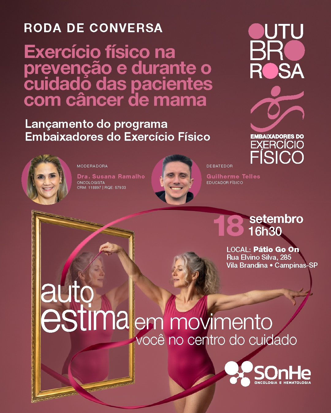 Grupo SOnHe lança “Embaixadores do Exercício Físico” no Outubro Rosa