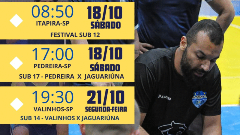 BASQUETE DE JAGUARIÚNA ENCARA MARATONA DE JOGOS FORA DE CASA
