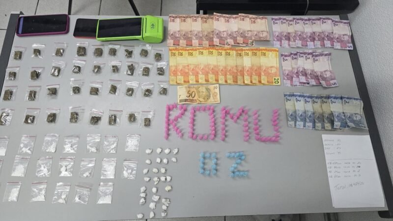 ROMU Flagras de Tráfico de Drogas em Jaguariúna Resultam em Prisão e Grande Apreensão