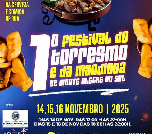 Monte Alegre do Sul realiza o 1º Festival do Torresmo e da Mandioca neste final de semana