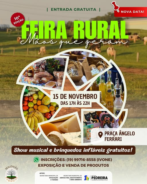 Nova data para a 10ª edição da Feira Rural “Mãos que Geram”! Participe!