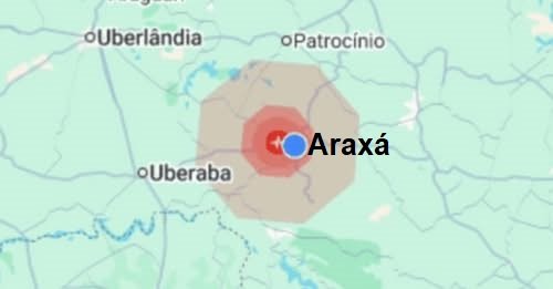 Terremoto de magnitude 4,4 é registrado em Araxá, no interior de Minas Gerais