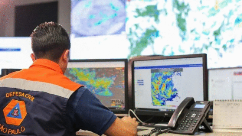 DEFESA CIVIL DE JAGUARIÚNA PARTICIPA DE SIMULADO QUE MARCA LANÇAMENTO DE NOVO RADAR