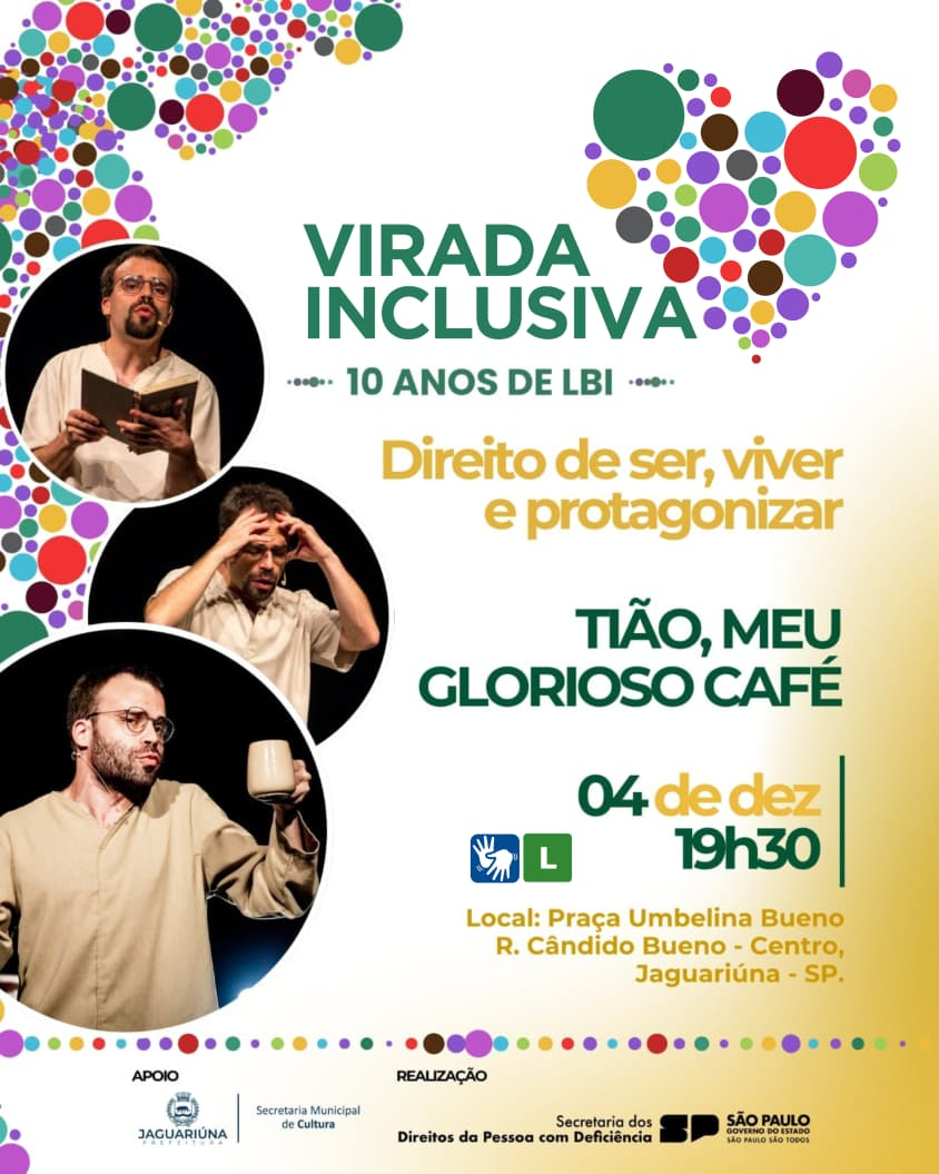 JAGUARIÚNA RECEBE A ‘VIRADA INCLUSIVA’ COM ESPETÁCULO GRATUITO NESTA QUINTA