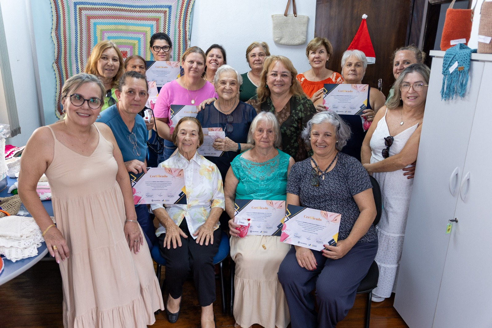 ALUNAS CONCLUEM CURSO GRATUITO DE CROCHÊ DO FUNDO SOCIAL DE JAGUARIÚNA