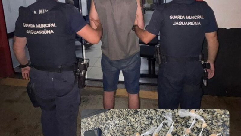 Homem é preso por tráfico de drogas em Jaguariúna durante patrulhamento da GCM