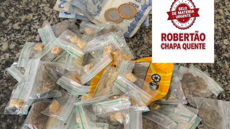 GCM PRENDE JOVEM POR TRÁFICO DE DROGAS EM PONTO CONHECIDO DO BAIRRO NASSIF, EM JAGUARIÚNA