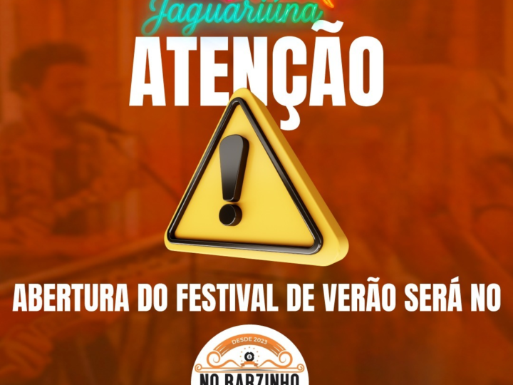 CHUVA MUDA LOCAL DA ABERTURA DO FESTIVAL DE VERÃO DE JAGUARIÚNA