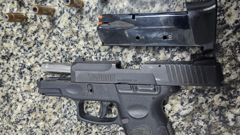 Homem é preso por porte ilegal de arma de fogo após ocorrência de violência doméstica em Jaguariúna.