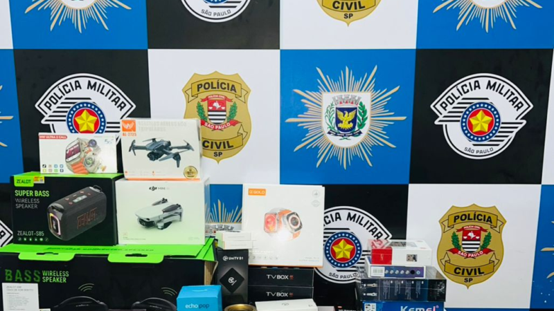 Roubo em loja de celulares termina com cinco presos em Campinas.