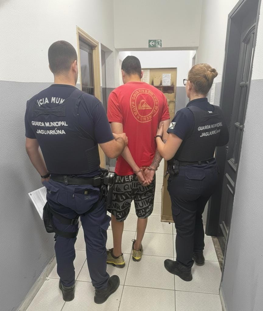 GCM DE JAGUARIÚNA CAPTURA PROCURADO DA JUSTIÇA CONDENADO POR TRÁFICO DE DROGAS