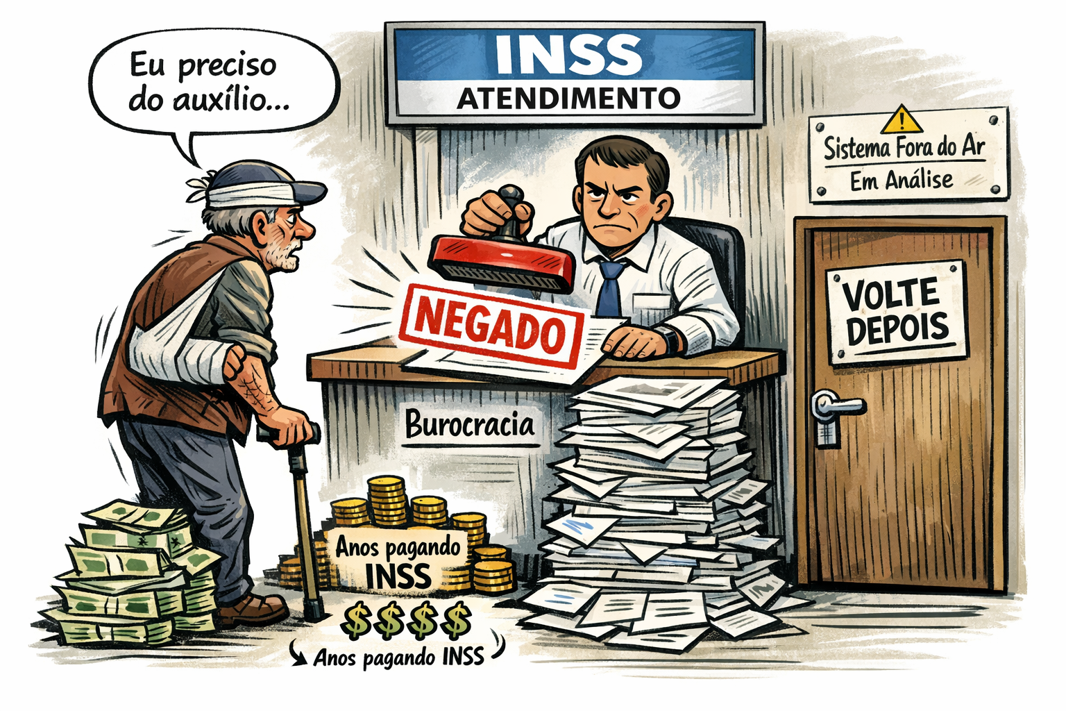 INSS NA MIRA: TRABALHADORES DENUNCIAM NEGATIVAS E COBRAM RESPEITO APÓS ANOS DE CONTRIBUIÇÃO