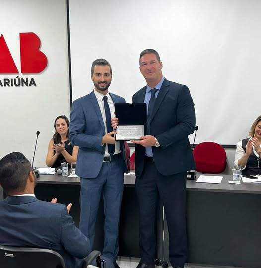 OAB JAGUARIÚNA REALIZA SOLENIDADE EM HOMENAGEM AO PROMOTOR DE JUSTIÇA SERGIO LUIS CALDAS SPINA