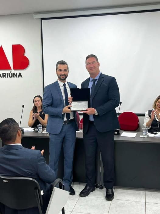 OAB JAGUARIÚNA REALIZA SOLENIDADE EM HOMENAGEM AO PROMOTOR DE JUSTIÇA SERGIO LUIS CALDAS SPINA