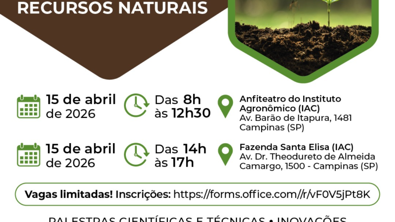 Seminário estadual sobre conservação do solo e proteção de recursos naturais acontece em Campinas (SP)