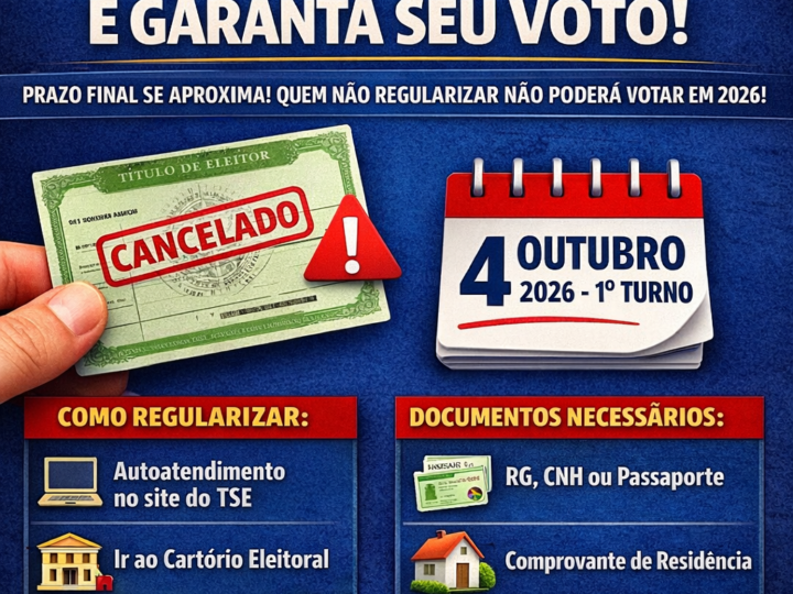 ELEITORES TÊM ATÉ 6 DE MAIO PARA REGULARIZAR TÍTULO E GARANTIR VOTO NAS ELEIÇÕES