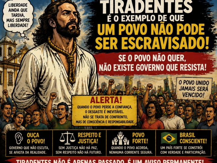 TIRADENTES E O ALERTA QUE O BRASIL NÃO PODE IGNORAR