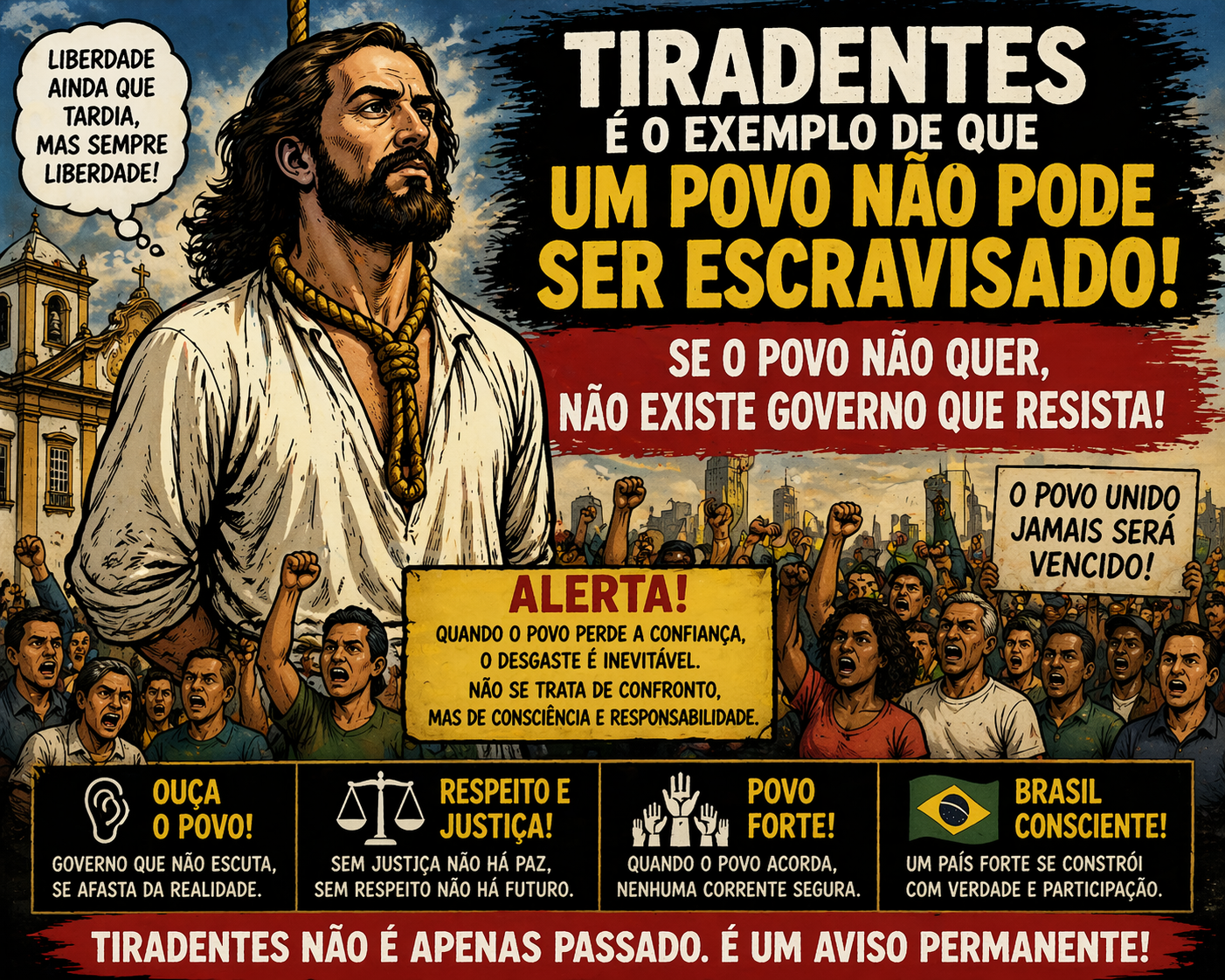 TIRADENTES E O ALERTA QUE O BRASIL NÃO PODE IGNORAR