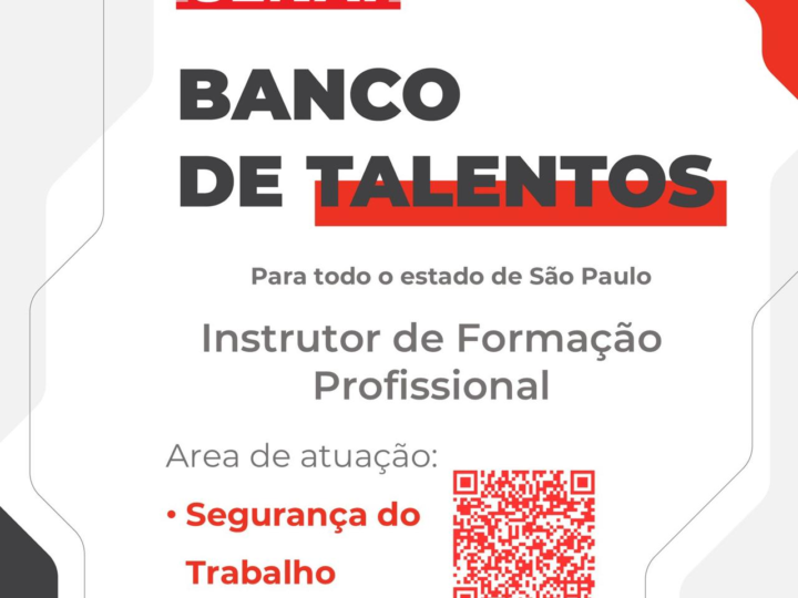 🚨 BANCO DE TALENTOS – INSTRUTOR DE FORMAÇÃO PROFISSIONAL II📍 Área: Segurança do Trabalho (Modalidade: Horista)🏫 SENAI Jaguariúna