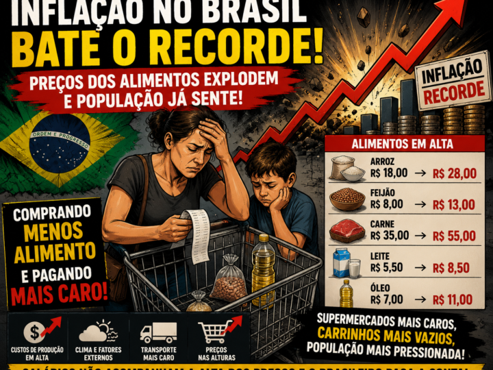 INFLAÇÃO DISPARA NO BRASIL E PREÇO DOS ALIMENTOS PESA NO BOLSO DA POPULAÇÃO . VOCÊ JÁ SENTIU NO BOLSO ESSA INFLAÇÃO???