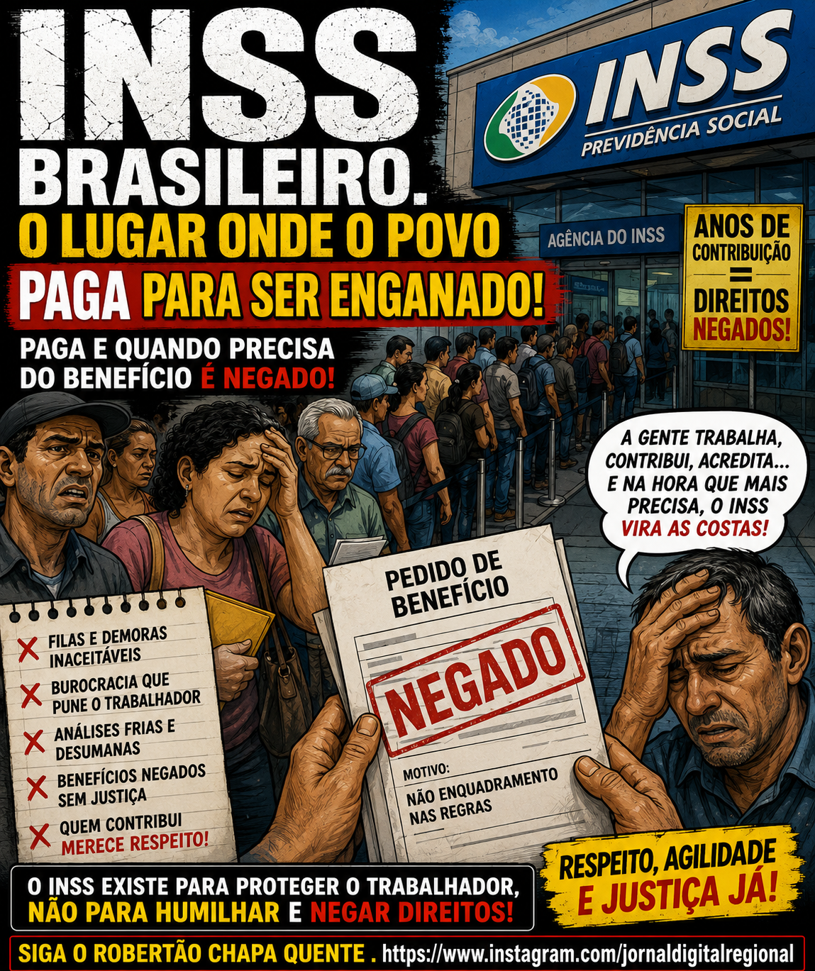INSS NO CENTRO DE CRÍTICAS: SEGURADOS RELATAM DIFICULDADES PARA ACESSO A BENEFÍCIOS