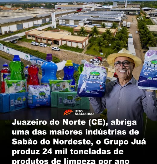 O Grupo Juá é uma das maiores indústrias de produtos de limpeza e higiene do Nordeste, sediada em Juazeiro do Norte – CE.