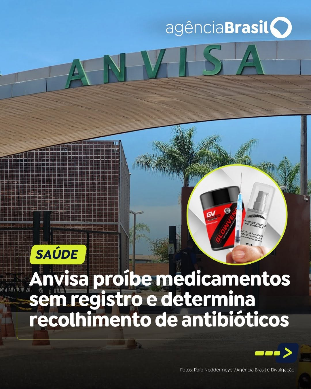 VENDA E USO PROIBIDOS | A Agência Nacional de Vigilância Sanitária (Anvisa) determinou, nesta quinta-feira (18), o recolhimento de dois antibióticos injetáveis por problemas de qualidade. Um deles é o Polycid (lote 2519879), da União Química. A própria empresa iniciou o recolhimento após identificar a presença de um fragmento de vidro dentro de um frasco ampola íntegro.