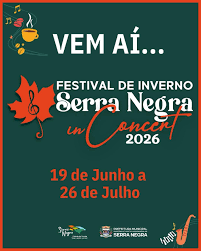 A Prefeitura de Serra Negra prepara mais uma edição do Festival de Inverno Serra Negra in Concert 2026, consolidando o município como um dos principais destinos culturais e turísticos do Circuito das Águas Paulista.
