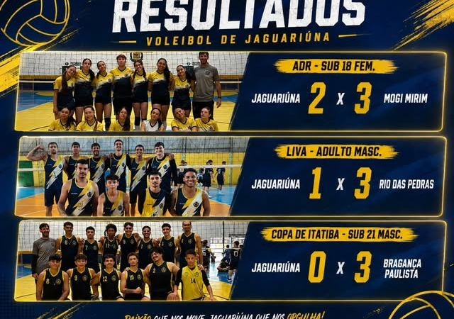 RESULTADOS: VOLEIBOL DE JAGUARIÚNA EM QUADRA!