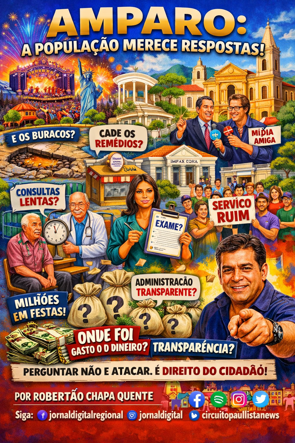 AMPARO: A POPULAÇÃO MERECE RESPOSTAS