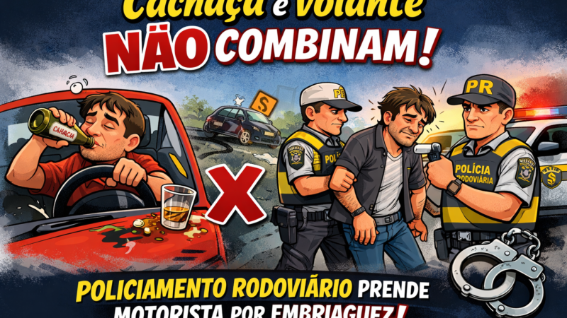 CACHAÇA E VOLANTE NÃO COMBINAM! POLICIAMENTO RODOVIÁRIO PRENDE MOTORISTA POR EMBRIAGUEZ EM SÃO JOÃO DA BOA VISTA