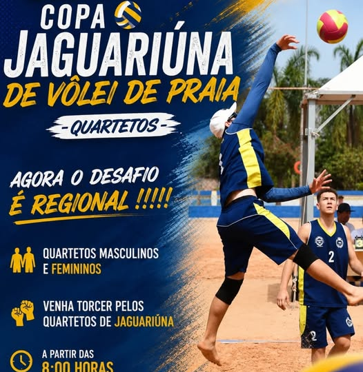 1ª ETAPA COPA JAGUARIÚNA DE VÔLEI DE PRAIA – 4×4