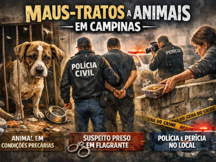 📰 Maus-tratos a animais: Polícia Civil prende suspeito em Campinas