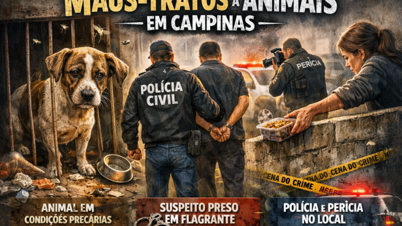 📰 Maus-tratos a animais: Polícia Civil prende suspeito em Campinas