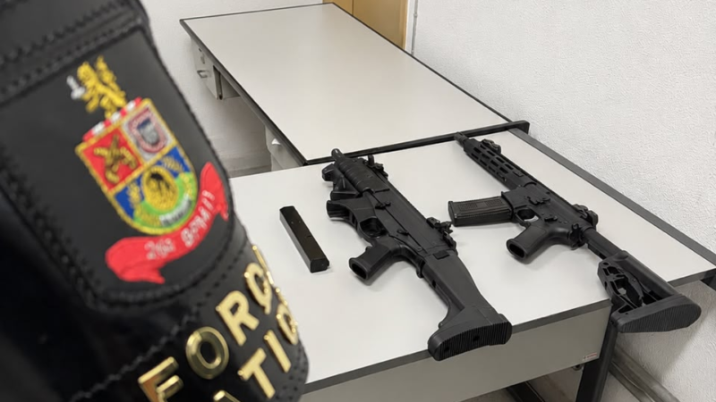 POLÍCA MILITAR APREENDE ARMAS DE FOGO EM PEDREIRA.
