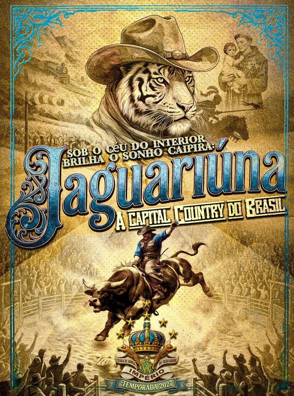 JAGUARIÚNA SERÁ HOMENAGEADA POR ESCOLA DE SAMBA NO CARNAVAL 2027