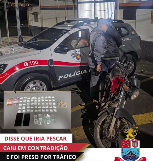 HOMEM DIZIA QUE IA PESCAR, MAS ACABA PRESO POR TRÁFICO DE DROGAS EM LINDÓIA