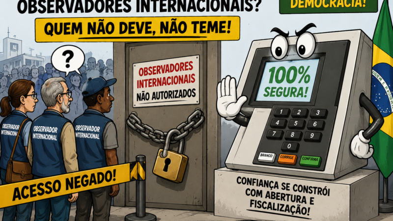 SE AS URNAS ELETRÔNICAS SÃO CONSIDERADAS SEGURAS, POR QUE NÃO AMPLIAR A PRESENÇA DE OBSERVADORES INTERNACIONAIS?