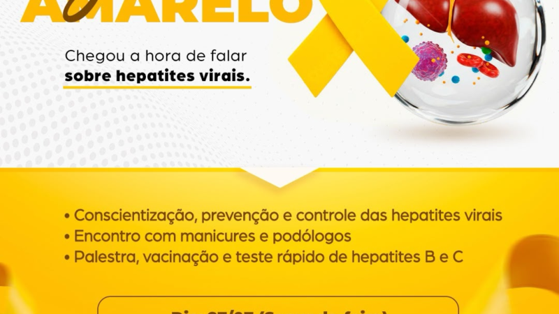 SAÚDE PROMOVE AÇÃO DE CONSCIENTIZAÇÃO, VACINAÇÃO E TESTES RÁPIDOS SOBRE HEPATITES VIRAIS NA UBS NOVA JAGUARIÚNA